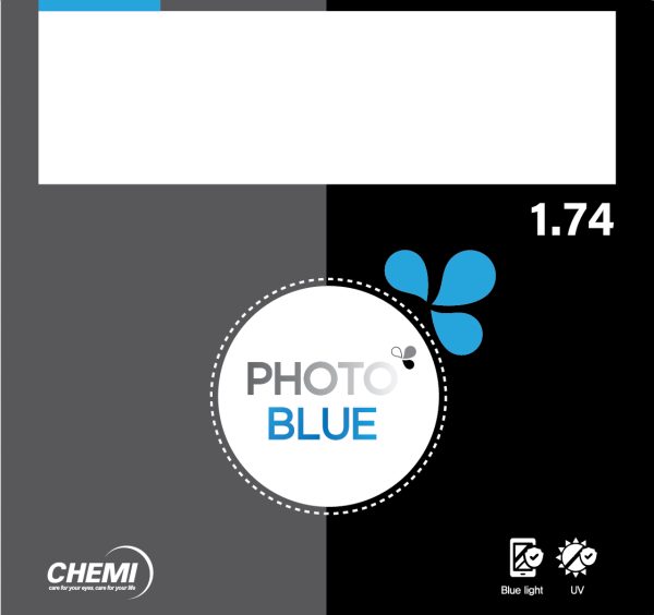Tròng Chemi Photo blue 1.74