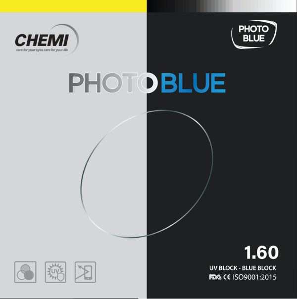 Tròng Chemi Photo blue 1.60