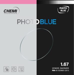 Tròng Chemi Photo blue 1.67