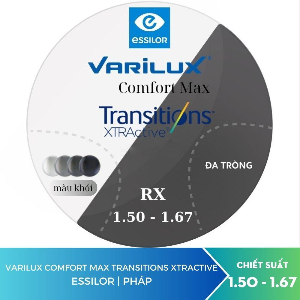 Kính Đa Tròng Đổi Màu Essilor Varilux Comfort Max Transitions Xtractive