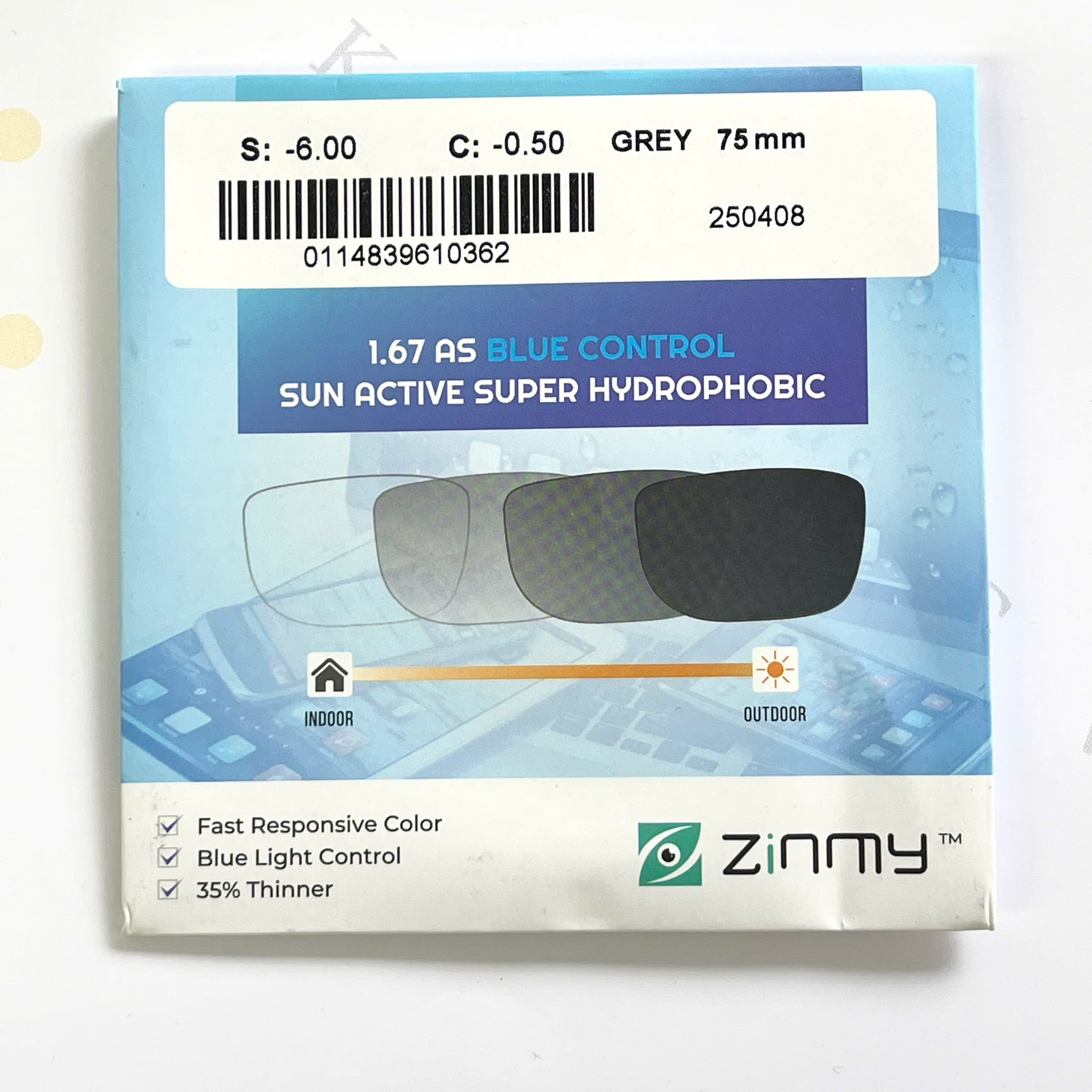 Tròng đổi màu Asx Zinmy 1.67