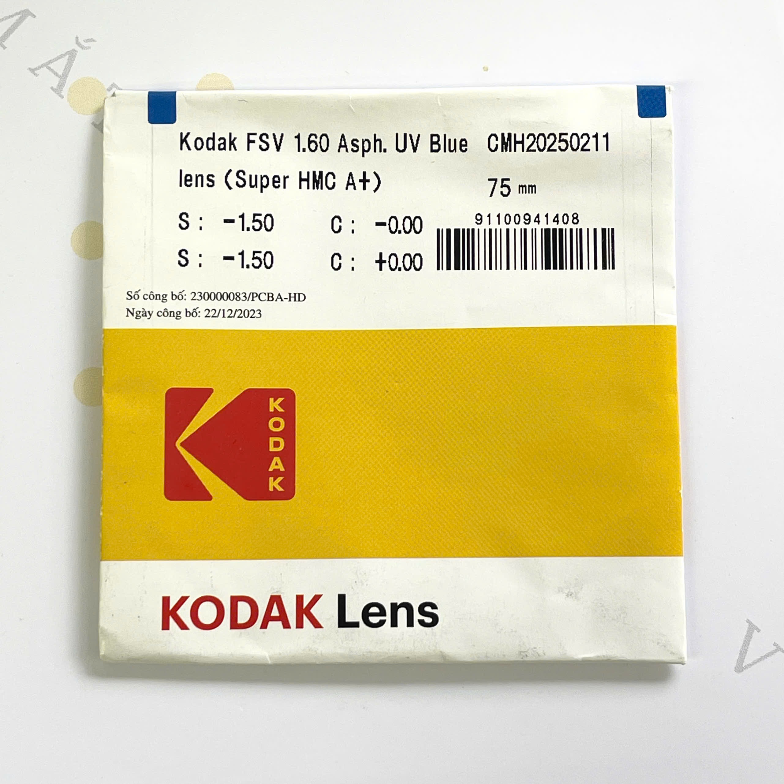 Tròng Kodak Asx 1.60